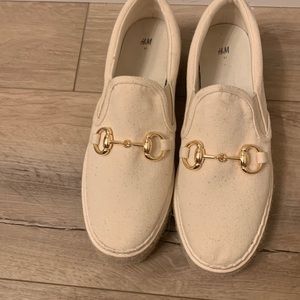 Cream loafers from H and M